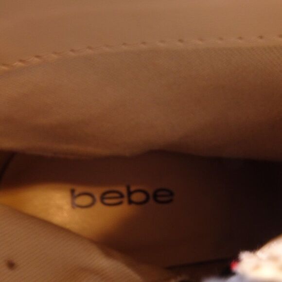 Bebe Delonix Embroidered Floral Crystal Boots Faux Suede Booties 7.5 - Picture 16 of 16